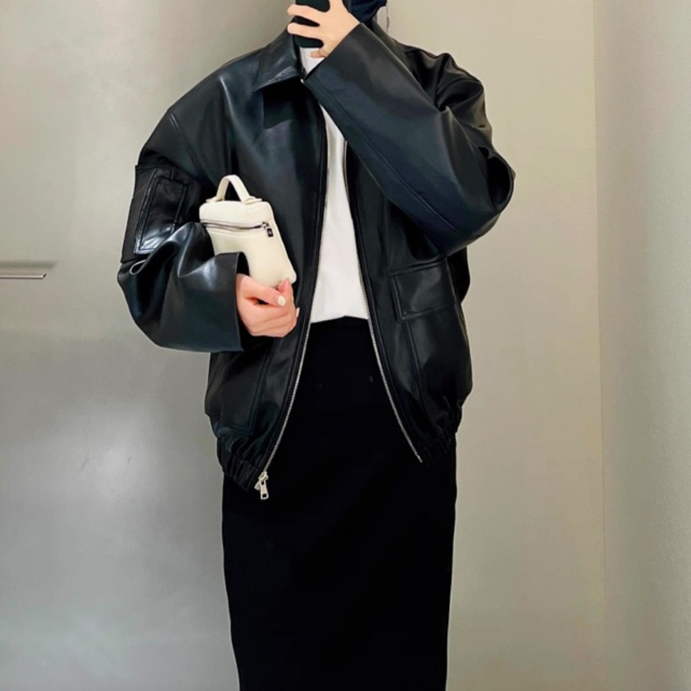 Faux leather jacket